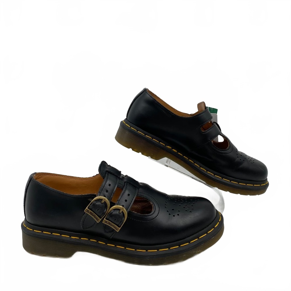 Dr. Martens Virginia Mary Jane Black Leather | Womenโs US8